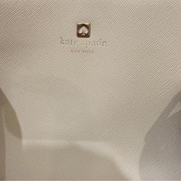 Kate Spade NY button closure work tote (black and cream) - Picture 2 of 8